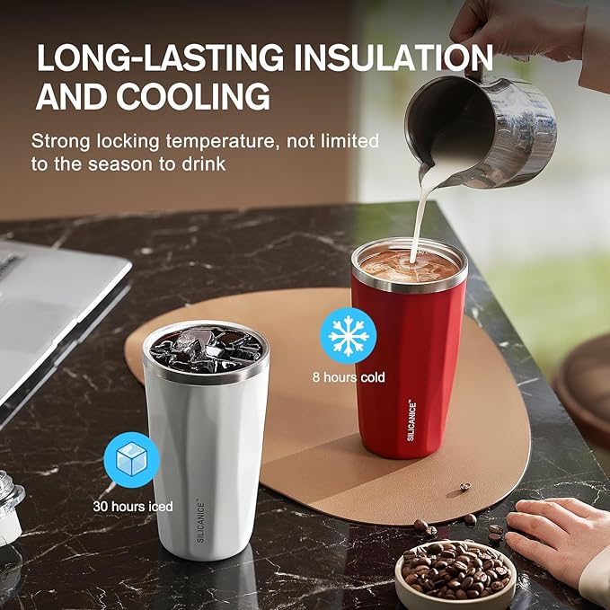 20oz Stainless Steel Vacuum Double Insulated Tumblers with Lid and Straw,Dishwasher safe Travel Coffee Tumbler,Iced Water,Smoothie,lilac,Leak Proof Themal Cup Durable