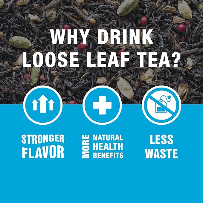 Tiesta Tea - Chai Love, Loose Leaf, Spiced Chai Black Tea, Premium High Caffeinated Blend, Make Hot or Iced & Brews Up to 200 Cups, 16 Ounce Resealable Bulk Pouch