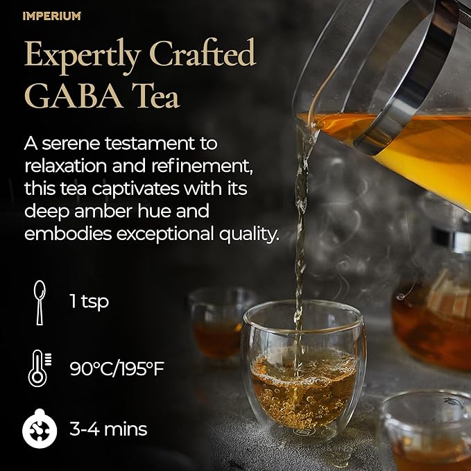 Imperium GABA Loose Leaf Green Tea (4oz), Premium Hand-Picked Quality, Brews 100 Cups, Natural Beverage for Everyday Focus, Mellow Soothing Notes, Supports Relaxation and Calm Energy