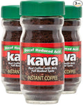 Kava Decaf Acid Reduced Instant Coffee, 4 Ounce Jar (Pack of 3)