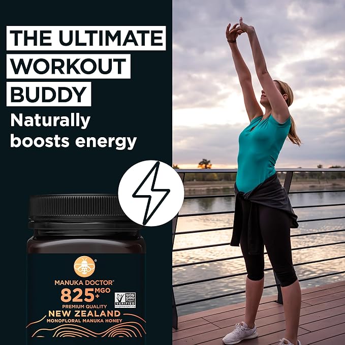 Manuka Doctor - MGO 825+ Manuka Honey Monofloral, 100% Pure New Zealand Honey. Certified. Guaranteed. Raw. Non-GMO (8.75 oz)