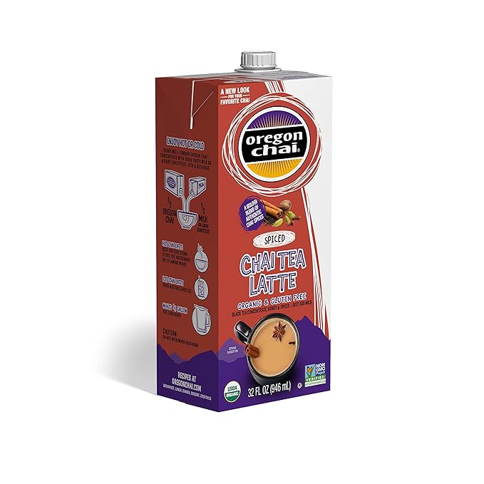 Oregon Chai Spiced Chai Tea Latte Concentrate, 32 Fl Oz (Pack of 1)