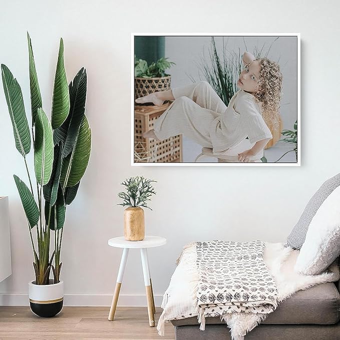 P&L ART. Personalized Custom Canvas Prints: Photo On Canvas Transform Your Photos into Stunning Framed Wall Art Digitally Printed Photo To Canvas Ideal for Home Decor Gifts Keepsakes White 24x36