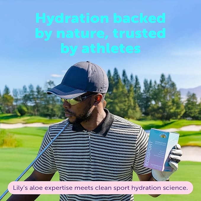 Lily of The Desert EcoSport Instant Hydration Packets - Naturally Sweetened with Electrolytes, Vitamin C, B Vitamins & Aloe, Lemon Lime, 24 Count, 0.25 Oz Ea
