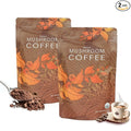 Organic Instant Mushroom Coffee with Lion's Mane, Reishi, Cordyceps, Shiitake, King Trumpet & Turkey Tail Coffee,30 Servings 6.35 oz for Greater Energy, More Focus, Better Digestion, and Gut Support(2 Pack)