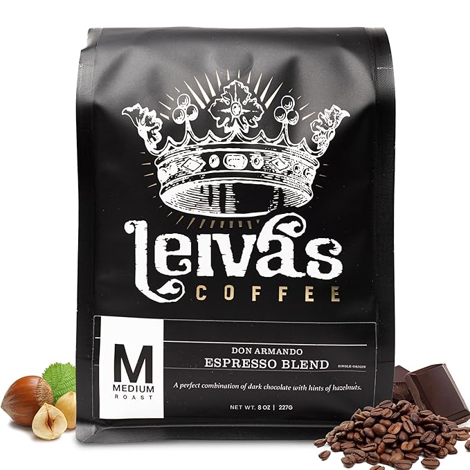 Leiva’s Medium Roast Espresso Beans (8oz), Roasted to Order, Micro-Lot Guatemalan Beans – Don Armando Espresso Coffee Bean w/Chocolate, Citrus & Hazelnut Notes - Smooth, Low Acidity Roast