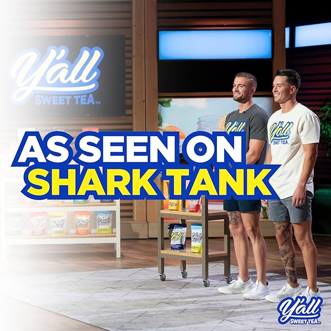 Y'all Sweet Tea - Watermelon Flavored Iced Tea Bags One Gallon Size in 10 Gallons Per Pack Quick Brew Southern Ice Tea with Juicy Watermelon Flavor | As Seen on Shark Tank (Caffeinated)