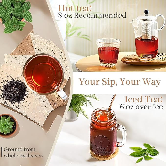 Johou Earl Grey Tea Specially Ground Taiwan Tea Full-Flavor Pods, Compatible with All K-Cup Brewers & Keurig 2.0, 24 pods