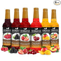 Syruvia Summer Fruit Syrup Variety Pack – Strawberry, Blackberry, Raspberry, Cherry, Mango & Peach – 25.4 fl oz Bottles – Perfect for Summer Sodas, Lemonades, Iced Teas, and Cocktails! (6-Pack)
