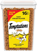 Temptations Classic Crunchy and Soft Cat Treats Tasty Chicken Flavor, 16 oz. Tub
