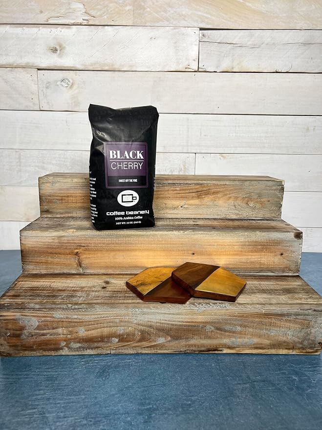 Coffee Beanery Black Cherry Flavored Coffee | 100% Specialty Arabica Coffee | 12oz bag (Coarse), 1 (12oz Bag) - Light-Medium Roast