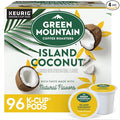 Green Mountain Coffee Roasters Island Coconut Keurig Single-Serve K-Cup Pods, Light Roast Coffee, 96 Count (4 Packs of 24)