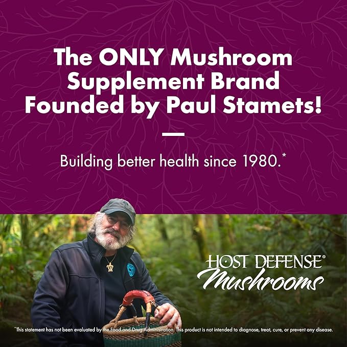 Host Defense Turkey Tail Capsules - Digestive Health & Immune Response Support Supplement - Mushroom Supplement for Gastrointestinal & Gut Microbiome Support - 60 Capsules