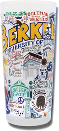 Catstudio Drinking Glass, UC Berkeley Glass Cup for Kitchen, 15oz Dishwasher Safe Tumbler for UCB Alumni