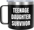 Christmas Dad Gifts from Daughter Son - 14 oz Stainless Steel Insulated Coffee Mug with Lid - Funny Birthday Gifts for Dad, Husband Birthday Gift from Wife, Mens Gift Ideas