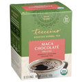 Teeccino Maca Chocolaté Herbal Tea - Rich & Roasted Herbal Tea That’s Caffeine Free & Prebiotic with Natural Energy from Adaptogenic Peruvian Maca, 10 Tea Bags