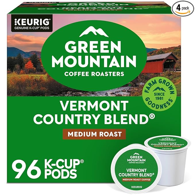 Green Mountain Coffee Roasters Vermont Country Blend Keurig Single-Serve K-Cup Pods, Medium Roast, 96 Count