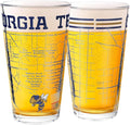 Greenline Goods – Georgia Tech University Yellow Jackets College Pint Beer Glasses (Set of 2), 16 oz – Full-Color Logo + Campus Map