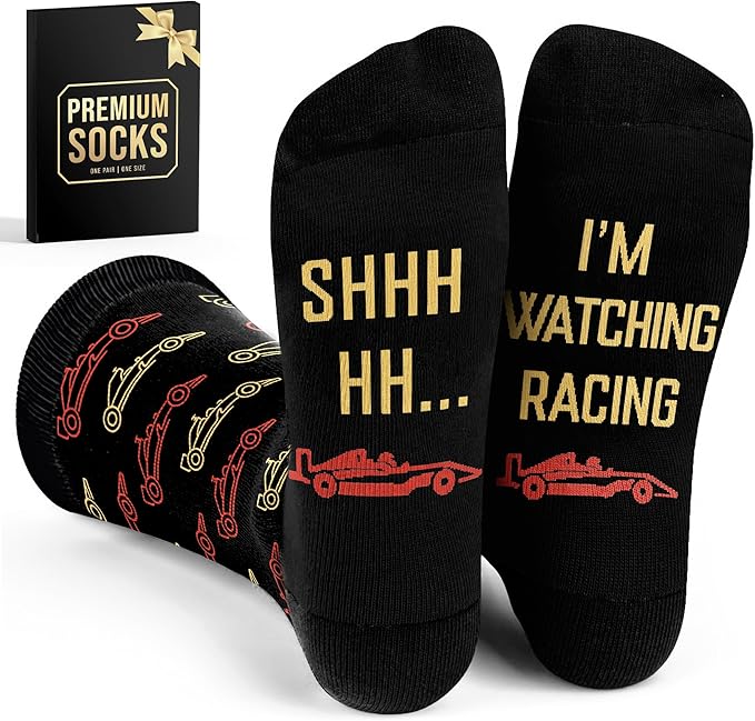 VICRAZY Racing Car, Sport Car Socks for Men, Women - Formula 1 Gifts, Racing Socks, Stocking Stuffers for Men, Women