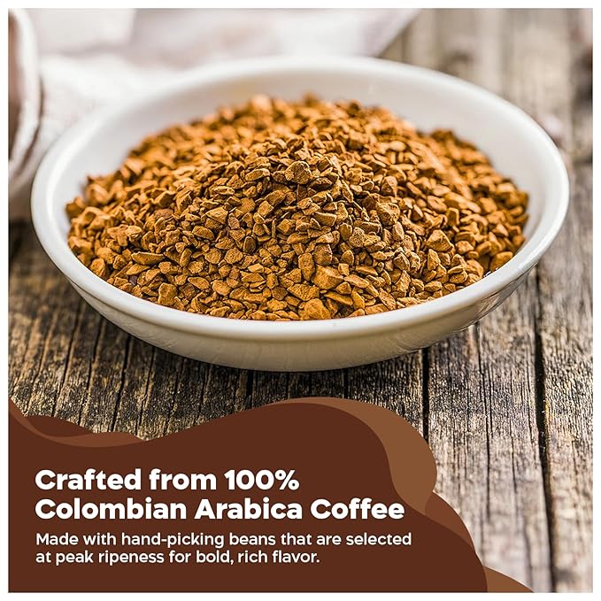 Juan Valdez Freeze-Dried Instant Coffee Bundle - Regular (3.5 oz), Decaf (3.5 oz), Dulce de Leche (3.35 oz) & Vanilla Cinnamon (3.35 oz) | 100% Colombian Arabica Beans | Premium Colombian Coffee