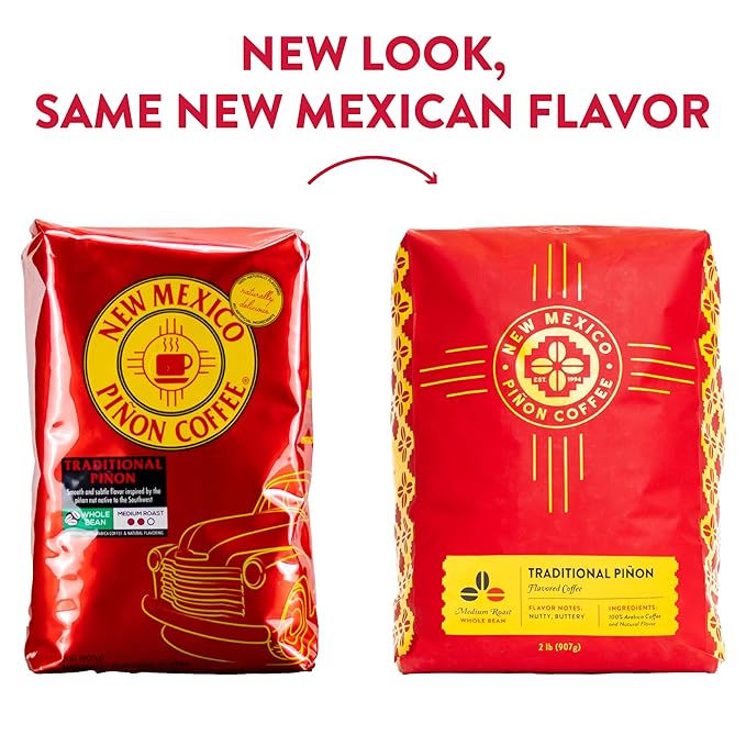 New Mexico Piñon Coffee Naturally Flavored Coffee (Traditional Piñon Whole Bean, 2 pound)