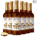 Matteo's S'mores Syrup for Coffee, Lattes, Cappuccinos & Desserts – Sugar-Free Sweetener for Beverages, Keto Friendly, Zero Calories, Indulgent Flavor, Non-Alcoholic, Ideal for Hot Drinks 33.8oz (6pk)