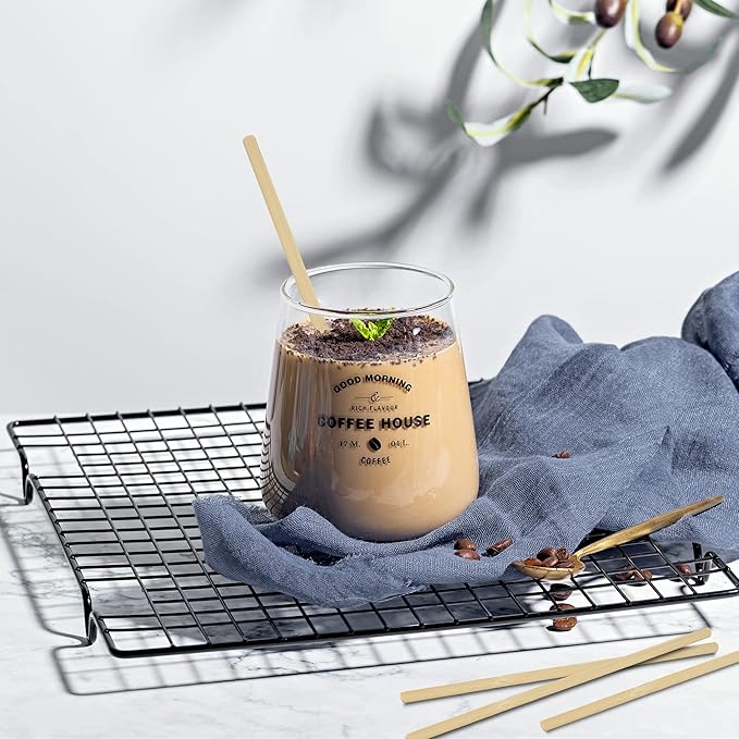 500pcs Bamboo Coffee Stirrers Individually Wrapped, 5.5 Inch Disposable Wood Swizzle Stick Beverage Mixer, Eco Friendly Long Wood Stir Sticks for Mixing Cocktail Hot Chocolate Drinking Tea