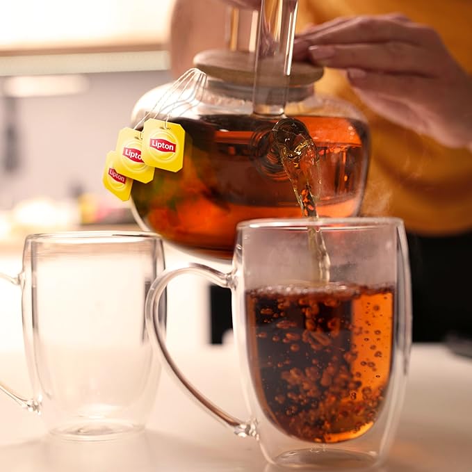 Lipton Decaf Black Tea Bags, Hot or Iced Tea, 600 Total Bags (50ct - Pack of 12)