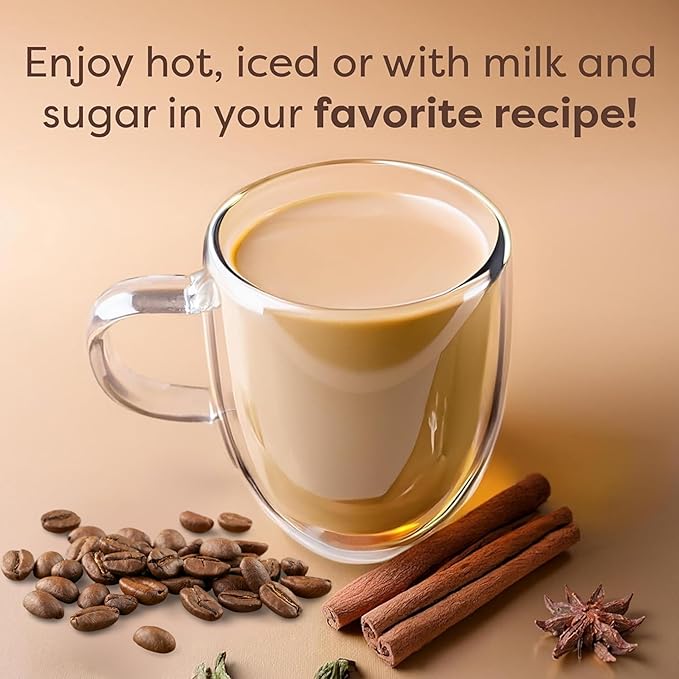 Waka Dirty Chai - Instant Coffee and Tea Powder Mix, Sugar Free, Pure Leaves from India With Arabica Coffee and Natural Spices, Unsweetened (4.5oz Pouch, 40 Servings)