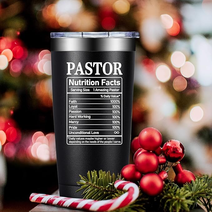 Pastor Gifts for Men - Pastor Christmas Appreciation Gifts - Thank You, Religious, Christian Gift for Pastors - 20oz Tumbler