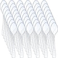 1000 Pcs Clear Mini Spoons for Desserts Small Plastic Tasting Tiny Disposable Spoons Plastic Serving Utensils Bulk for Sample, Ice Cream, Appetizer, 3.7 x 0.8 Inch