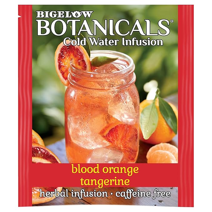 Bigelow Botanicals Blood Orange Tangerine, Caffeine Free Herbal Tea with Blood Orange & Tangerine Flavor, 18 Count (Pack of 6), 108 Total Tea Bags