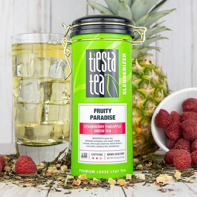 Tiesta Tea - Loose Leaf Tea Tin Gift Box, High to Non-Caffeinated Assorted Blends, 3 Tins for Hot & Iced Brews Variety Pack, Passion Berry Jolt, Fruity Paradise, & Lavender Chamomile