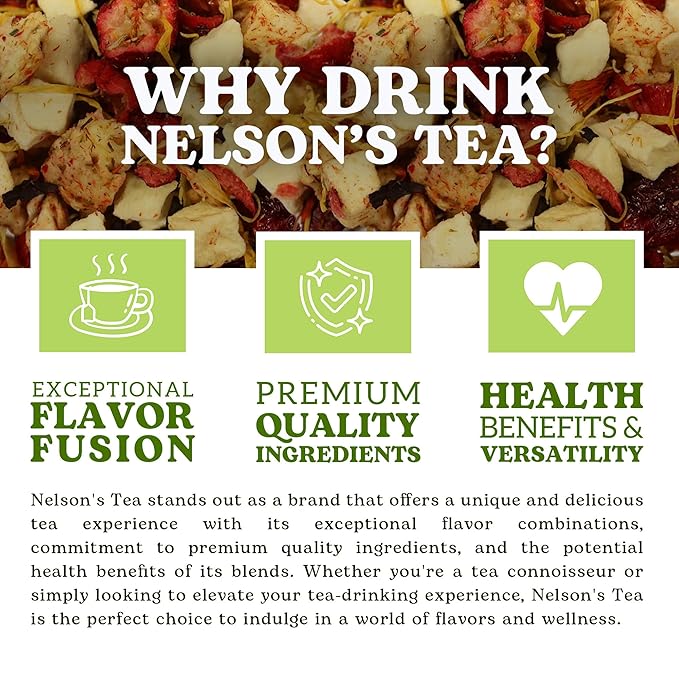 Nelson's Tea Pineapple Melon Punch - Caffeine Free, Cut & Sifted Rooibos Green Tea with Apple, Cranberry, Hibiscus, Marigod and Safflower Loose Leaf Tea (Sample 0.2 Oz)