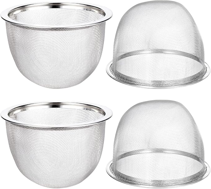 Kichvoe 4Pcs Teapot Strainers: Mesh Tea Strainer Fine Mesh Filter For Teapot Kettle Accessories For Tea Brewing, 3.34 * 3.34 * 1.96inch