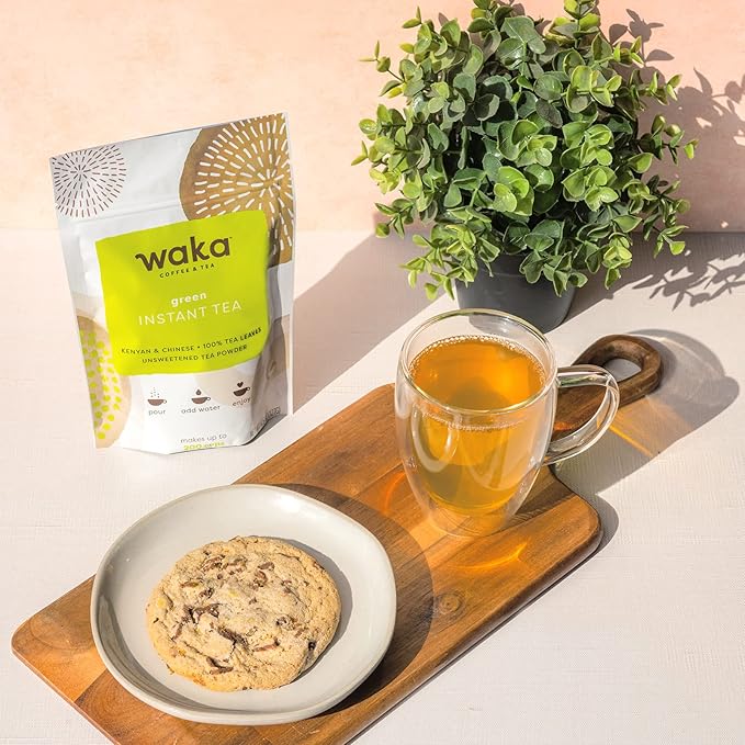 Waka Instant Tea Mix – 2-Bag Bundle – 100% Tea Leaves, No Additives, Unsweetened – Kenyan Black & Classic Green (4.5 oz Each)