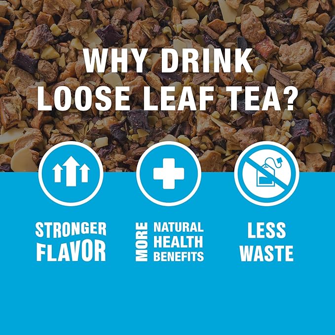 Tiesta Tea - Nutty Almond Cream, Premium Loose Leaf, Cinnamon Almond Herbal Tea Blend, Non-Caffeinated, Make Hot or Iced & Brews Up to 50 Cups, 6.2 Ounce Refillable Tin