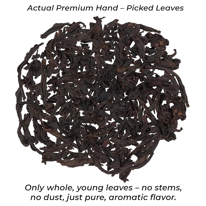 Imperium Da Hong Pao Loose Leaf Oolong Tea (4oz), Premium Hand-Picked Wuyi Mountain Rock Tea, Brews 100 Cups, Big Red Robe, Naturally Smooth and Rich, Harmonious Flavor and Sweet Aroma