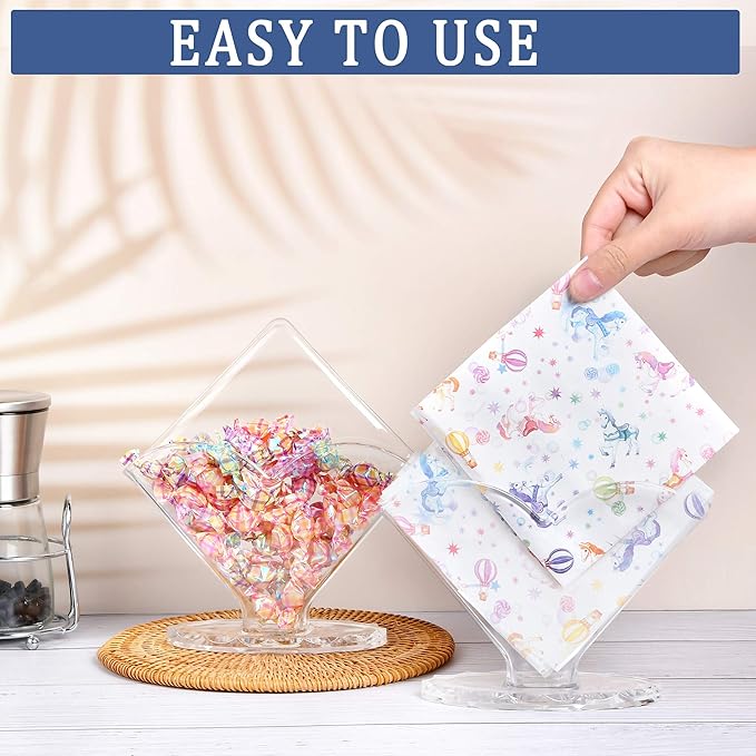 4 Pack Napkin Holder Akamino Acrylic Cocktail Napkin Holder for Bathroom Kitchen Dining Table, Coffee Filter Holder Hotel Restaurant décor, Clear