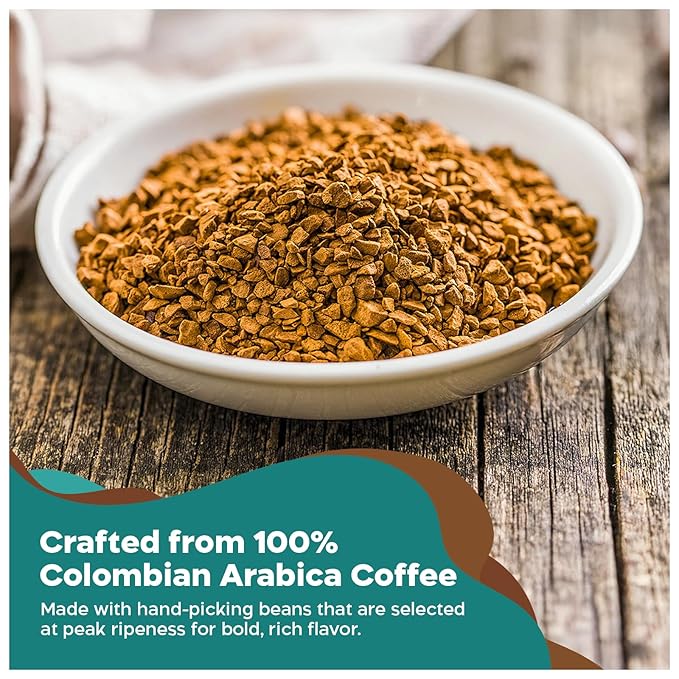 Juan Valdez Freeze-Dried Instant Coffee Bundle - Regular & Decaffeinated | 100% Colombian Arabica Beans | Smooth & Rich Taste - Premium Colombian Coffee | 2 Jars - 3.5 oz (100 g) Each