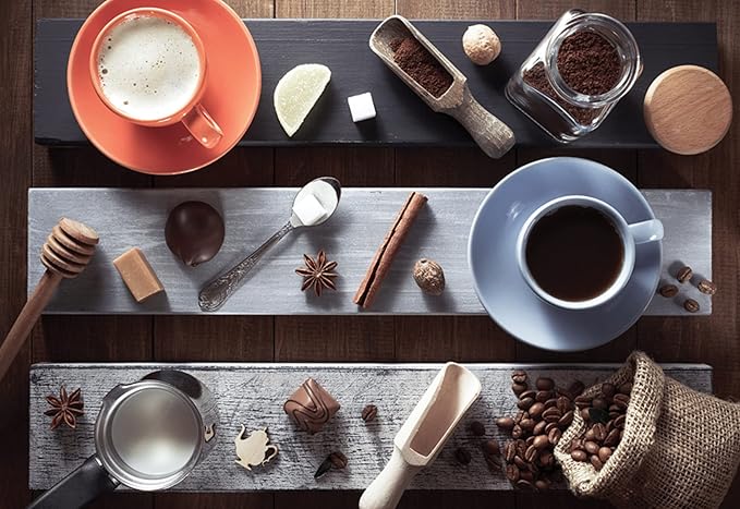 Upouria Caramel Coffee Syrup Flavoring, 100% Vegan, Gluten-Free, Kosher, 750 mL Bottle (Pack of 4) with 2 Syrup Pumps