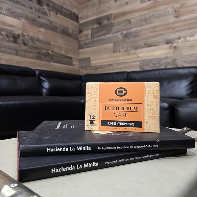 Butter Rum Cake Coffee Pods by Coffee Beanery | 12ct Medium Roast Arbica Coffee