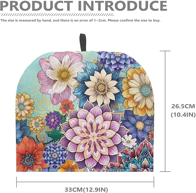 Mandala Tea Cozies Covers Designed in England Tea Pot Cozy for Keeping Warm Dust Proof Teapot Insulation Cover for Kitchen Decor