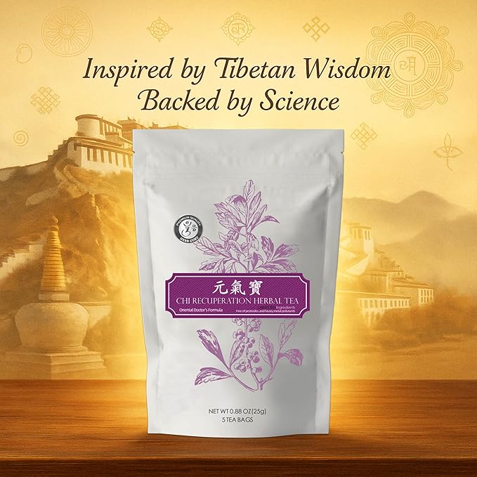 Herb Guru CHI Recuperation Tea Bags | Traditional Herbal Blend With 5 Tea Bags for Daily Balance, Comfort, and Unwinding | No Caffeine Wellness Gifts and Relaxation Gifts for Any Season