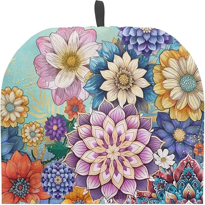 Mandala Tea Cozies Covers Designed in England Tea Pot Cozy for Keeping Warm Dust Proof Teapot Insulation Cover for Kitchen Decor
