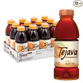 Tejava Unsweetened Peach Iced Tea, 16.9 Ounce PET Bottles, Natural, Non-GMO-Verified, Rainforest Alliance-Certified (12 Pack)