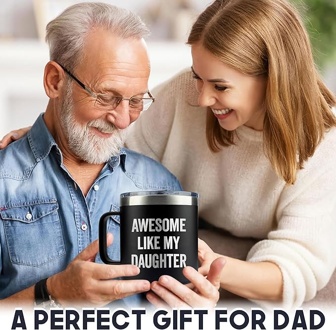 Christmas Gifts for Dad, Men - Gifts for Dad from Daughter, Son - Dads Birthday Gift Ideas, Happy Birthday gifts for Dads, Fathers - Best Dad Ever Gift, Present for dads - 14 Oz dad Mug