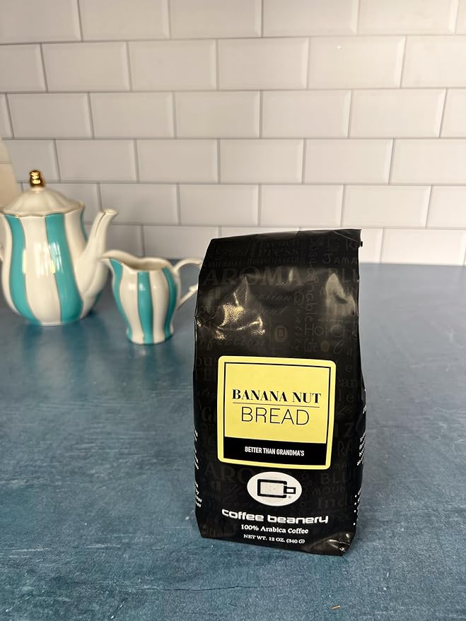Banana Nut Bread Flavored Coffee, Specialty Arabica Coffee, Medium Roast, 12 ounce, Coarse