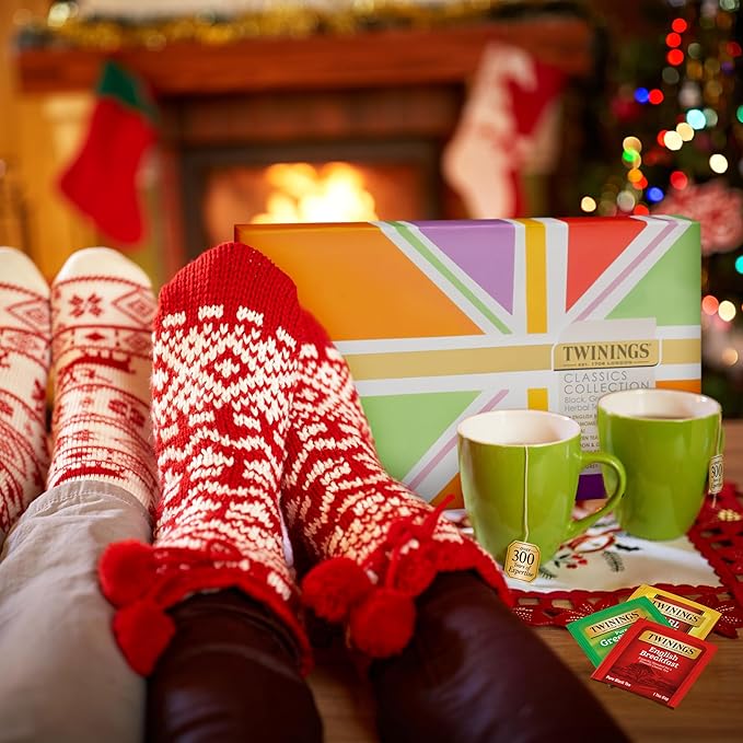 Twinings Tea Classics Collection Gift Box Variety Sampler, 48 Tea Bags (Pack of 1), Enjoy Hot or Iced, Includes Black, Herbal, Green, & Chai Teas