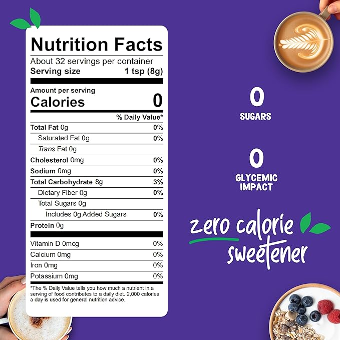 Pyure Organic Plant-Based Sweetener | 1:1 Sugar Replacement | Made with Allulose, Monk Fruit & Stevia | No Erythritol | Keto, Diabetic & Vegan Friendly | USDA Organic, Non-GMO | 9 oz